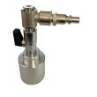 Adattatore per asta pneumatica completo di rubinetto girevole e innesto rapido 30 X 1,5 - 1/4"