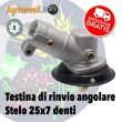 Testina di rinvio angolare Stelo 25x7 denti