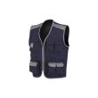 Gilet da lavoro ISSA Stretch 8746 Blu e Grigio estivo leggero