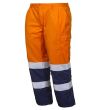 Pantaloni da lavoro alta visibilità POLY Arancio Fluorescente 8438 Industrial Starter ISSA LINE