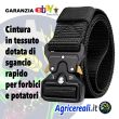 Cintura in tessuto dotata di sgancio rapido per forbici e potatori