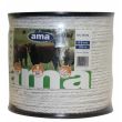 Rotolo corda elettrica bianca per recinti Ø 6mm, lunghezza 200 mt. 6 conduttori acciaio Ø 0,20mm