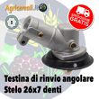 Testina di rinvio angolare Stelo 26x7 denti