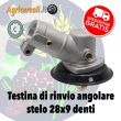Testina di rinvio angolare stelo 28x9 denti