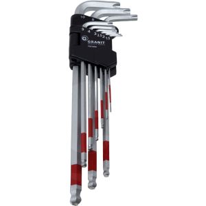 Chiavi esagonali maschio piegate Heavy Grip Confezione 9 pz. Made in Germany