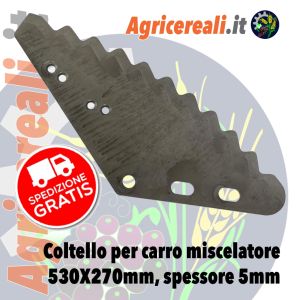 Coltello Miscelatore 530x270mm 5mm: Alta Qualità