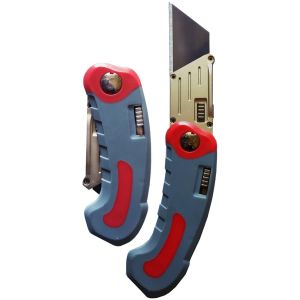 Cutter in ABS Mass con 10 Lame di Ricambio Pieghevole