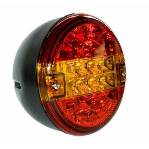 Fanale posteriore tondo a led 3 luci - 20 LED -  diametro Ø 140 mm