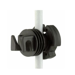 Isolatore per filo e corde con ghiera per pali in plastica e metallo con Ø fino a 12mm