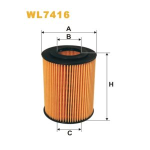 Filtro Olio WIX WL7416 - CHRYSLER 300C, JEEP GRAND CHEROKEE, MERCEDES