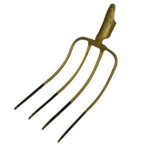 Forca Forcone per fieno letame in acciaio 4 denti senza manico