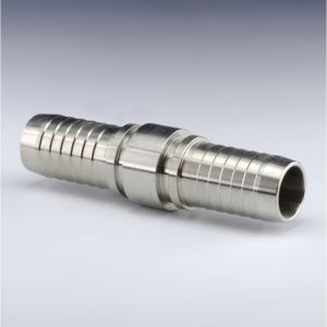 Connettore Nipplo a pressare portagomma acciaio inossidabile DN 06 x tubo 1/4