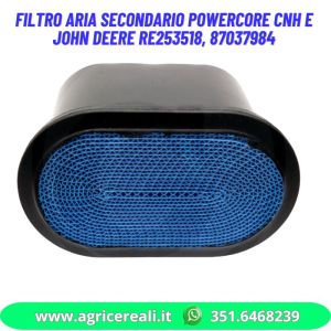 Filtro aria secondario Powercore CNH 87037984 e John Deere RE253518