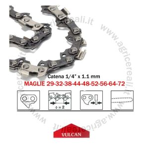 Catene per Mini Motoseghe e Potatori 1/4" 1.1 mm - Varie Misure.