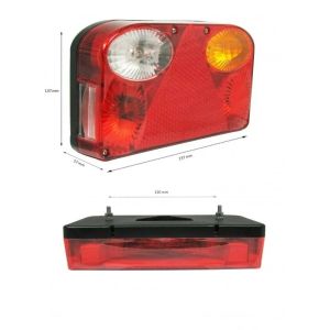Coppia fanali posteriori LED 12V perrimorchi veicoli commerciali