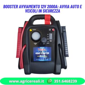 Avviatore booster per auto professionale 12v 2000 A 