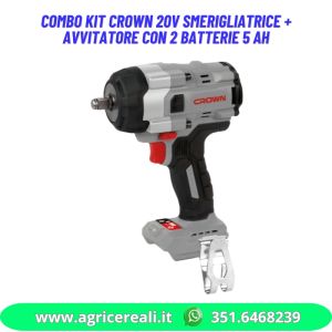 Avvitatore impulsi 1/2" CROWN potentissimo solo corpo macchina 20V