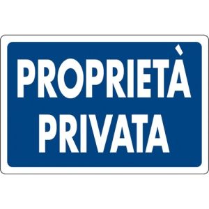 Cartello Proprietà Privata in PVC 20x30 cm