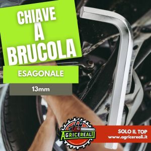 Chiave a Brugola Corta Esagono Interno 13 mm L 145 mm