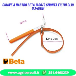 Chiave a nastro Beta 1490/2 smonta filtri olio Ø 240mm