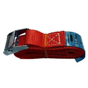 Cinghia Ancoraggio con Fibbia 25mm x 2.5 mt Rosso