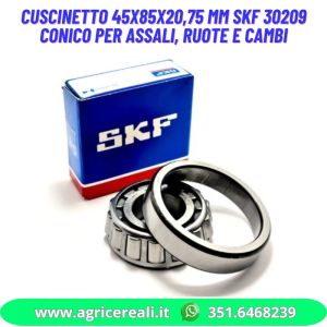 Cuscinetto 45x85x20,75 mm SKF 30209 CONICO per assali, ruote e cambi