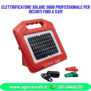 Elettrificatore solare S600 professionale per recinti fino a 5 km