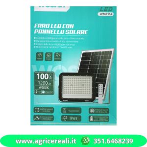 Faro LED solare Wosait 100W 12000lm con telecomando
