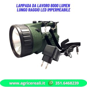 Faro Potente da lavoro 8000 lumen lungo raggio LED impermeabile