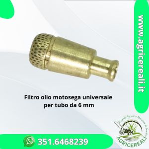 Filtro olio motosega universale per tubo da 6 mm