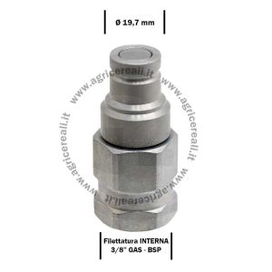 Innesto Rapido Faccia Piana Femmina FFH06 Faster filettatura 3/8"