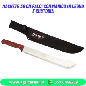 Machete 36 cm FALCI con manico in legno e custodia