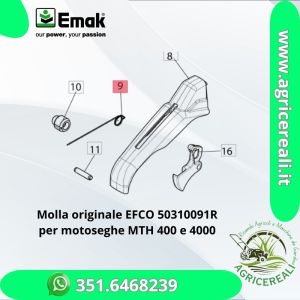 Molla originale EFCO 50310091R per motoseghe MTH 400 e 4000