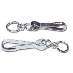 Moschettone Simplex 40 mm. in acciaio nichelato 2 pz.