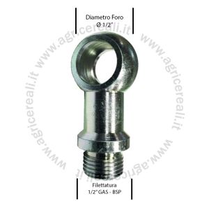 Occhio Gas 1/2" Filettatura 1/2" con battuta