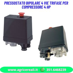 Pressostato bipolare 4 vie per compressore 4 HP