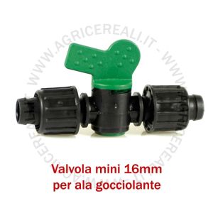 Rubinetto Valvola Mini Irritec 16 mm per Ala Gocciolante