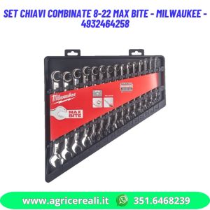 Set Chiavi Combinate 8-22 Max Bite - Milwaukee - 4932464258