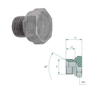 Tappo Maschio Filettatura 5/8" BSP Cono 60°