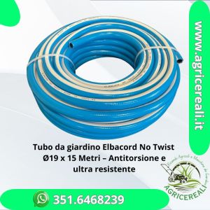Tubo da Giardino anti-attorcigliamento Elbacord Ø 19mm x 15mt