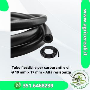 Tubo per carburanti Ø 10mm x 17mm – Resistente a gasolio e paraffina