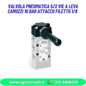 Valvola pneumatica 5/2 vie a leva Camozzi 10 Bar attacco filetto 1/8 