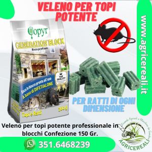 Veleno per topi Potente e Ratti di Ogni Dimensione Potente Confezione Risparmio 300gr