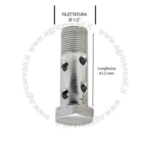 Vite Cava Doppia Filettatura 1/2" GAS