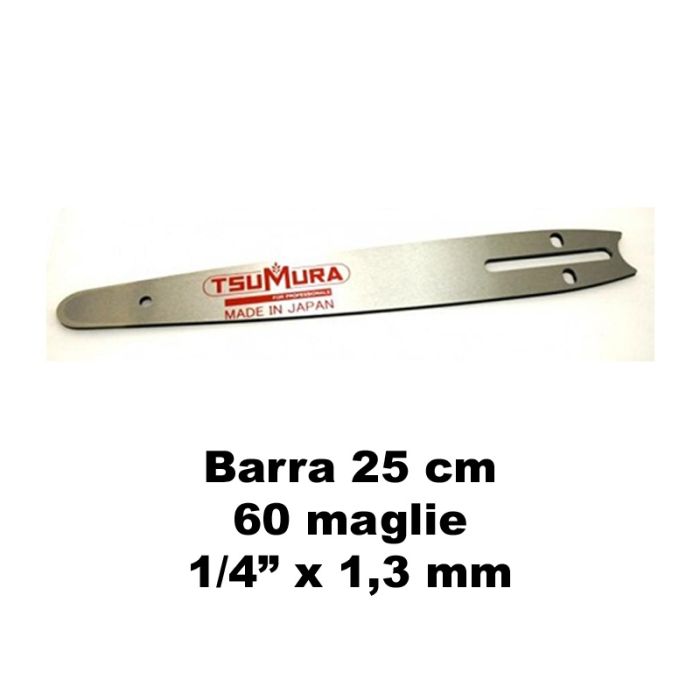Barra CARVING motosega 1/4 25 cm. scanalatura 1,3 60 Maglie TSUMURA 694HTO  