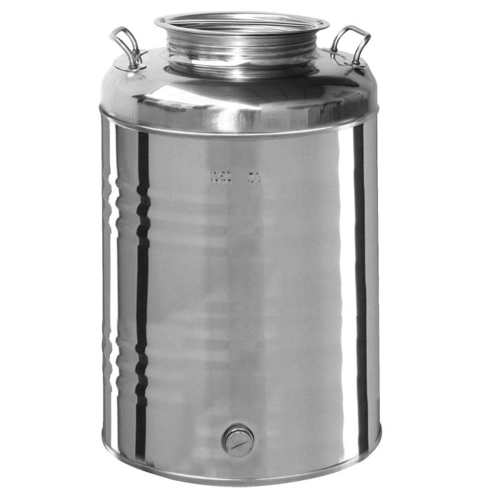 Contenitore olio 50 LT inox con coperchio 