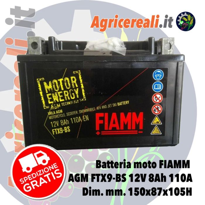 Batteria Moto Fiamm Ftx9-Bs 8Ah 