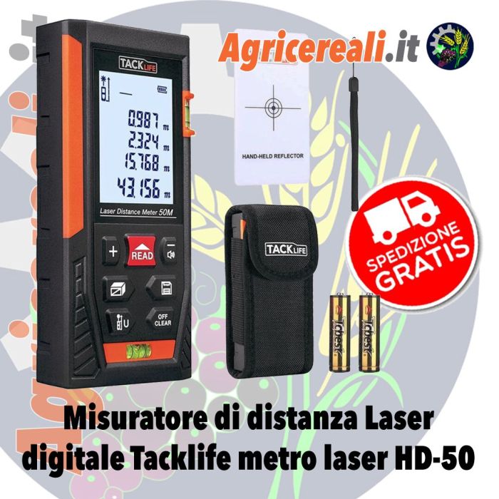 Misuratore di distanza Laser digitale Tacklife metro laser HD-50